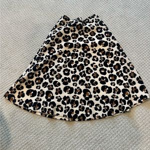 Ann Taylor leopard print midi skirt - size 2